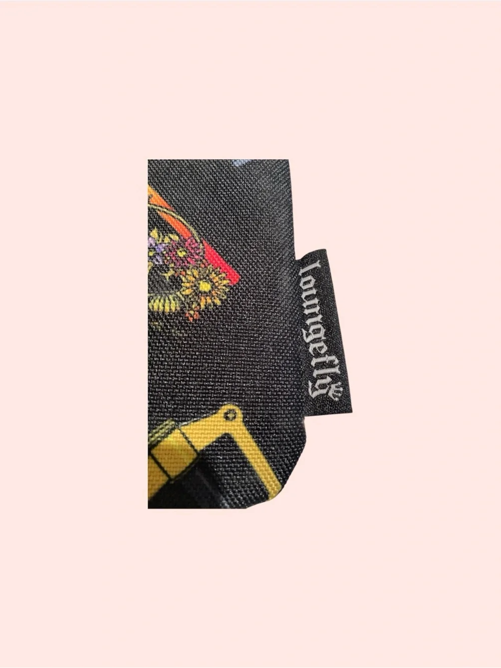 Loungefly Black Key Print Toiletry Pouch with Gold Accents